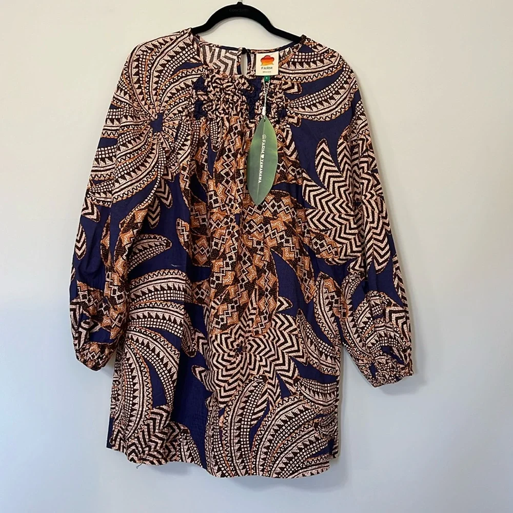 NWT FARM Rio Yaranawa Vanahu Mini Shift Dress, Size S
